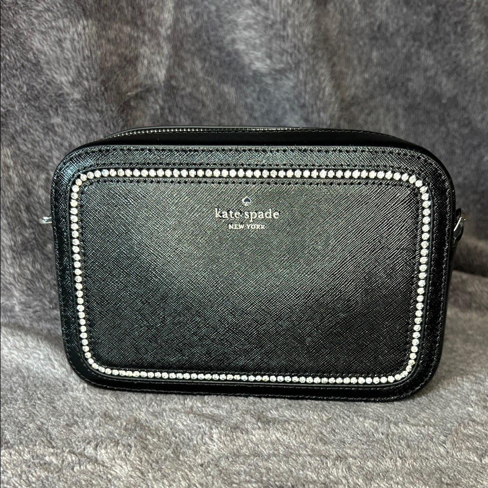 NWT black rhinestone Kate Spade purse